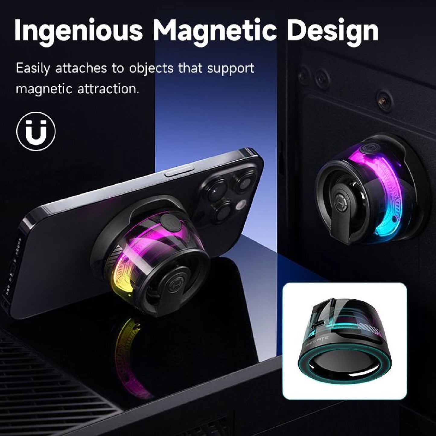Mini Parlante Altavoz Soporte Magnético