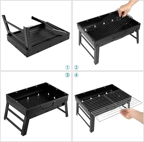 Parrilla carbon portatil acero FK15-80