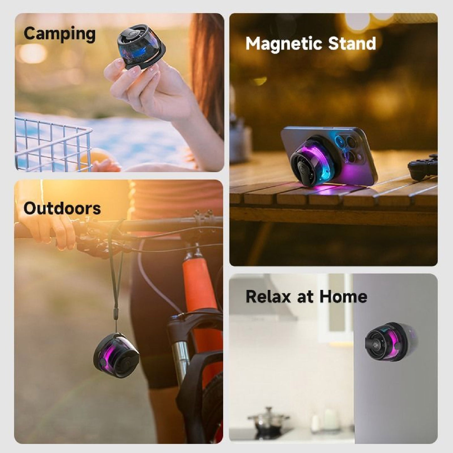 Mini Parlante Altavoz Soporte Magnético