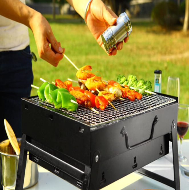 Parrilla carbon portatil acero FK15-80